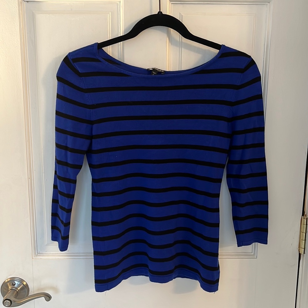 Express blue striped long sleeve
